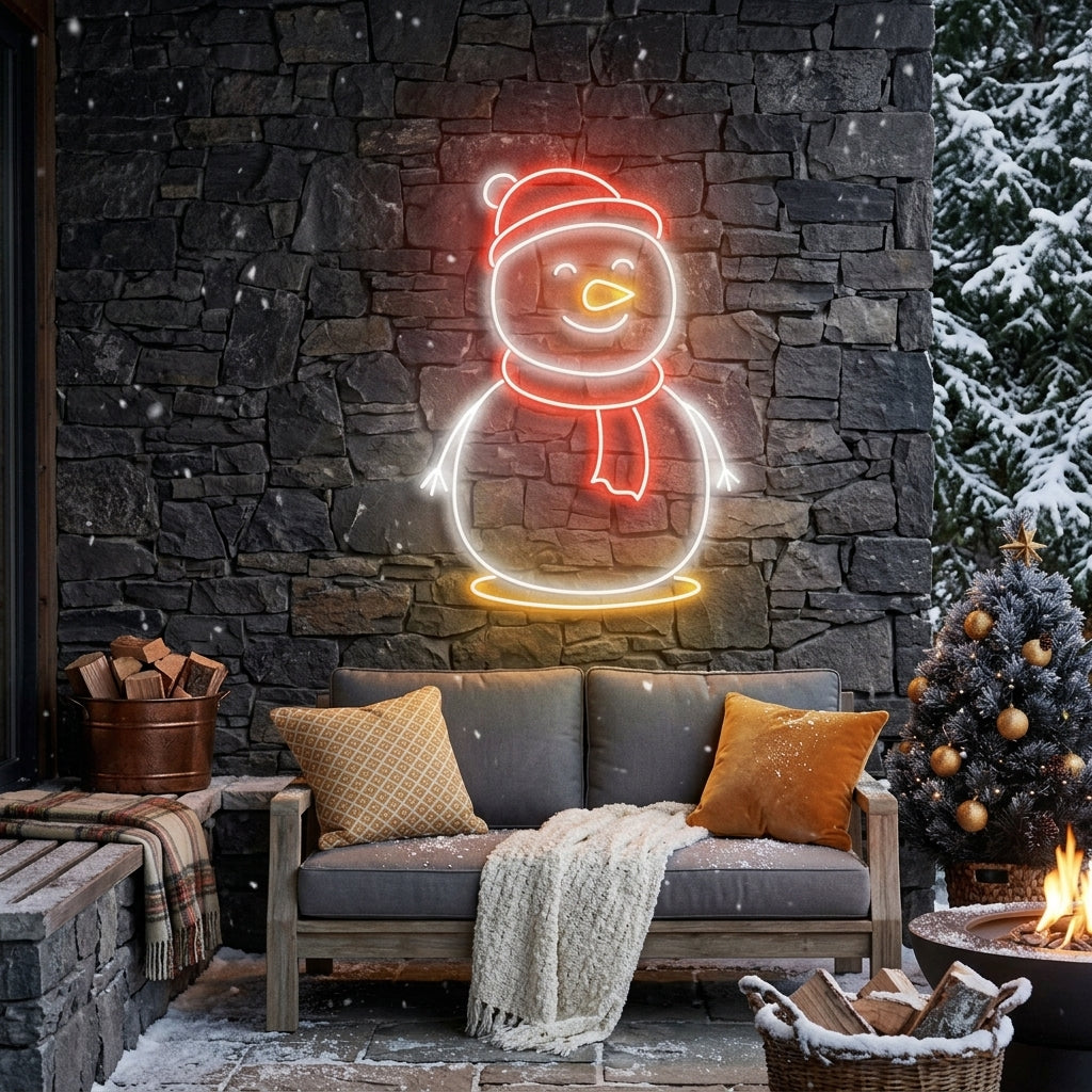 Christmas Snowman Neon Sign