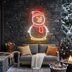 Christmas Snowman Neon Sign