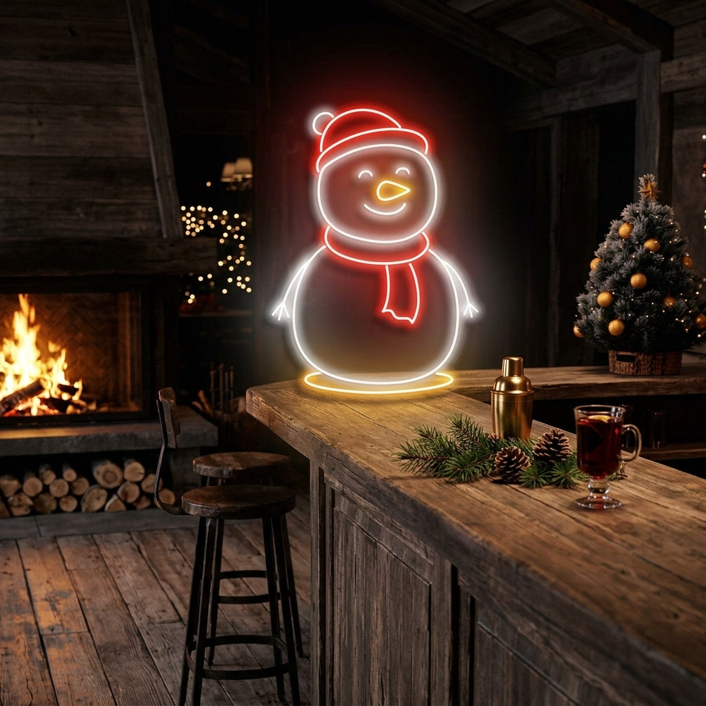 Christmas Snowman Neon Sign