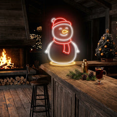 Christmas Snowman Neon Sign