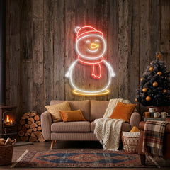 Christmas Snowman Neon Sign