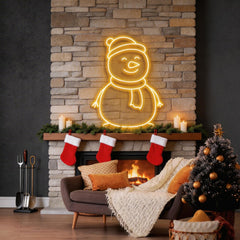 Christmas Snowman Neon Sign