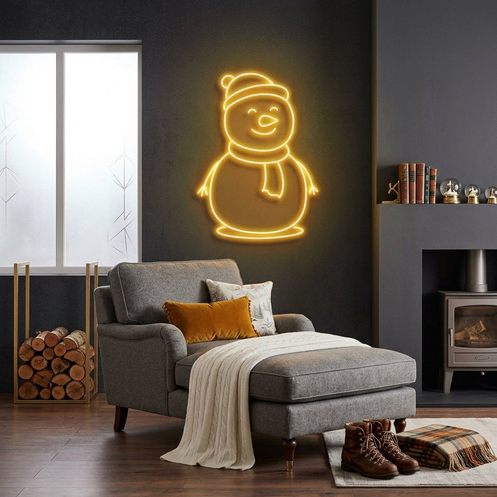 Christmas Snowman Neon Sign