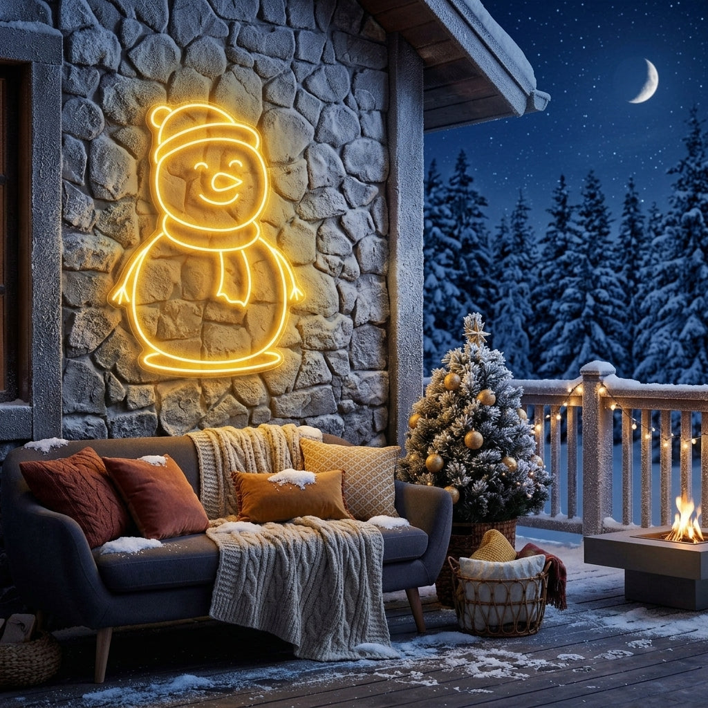 Christmas Snowman Neon Sign