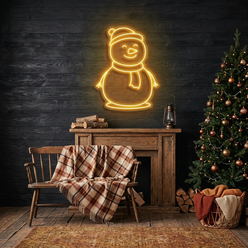 Christmas Snowman Neon Sign
