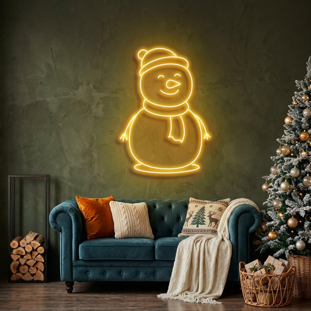 Christmas Snowman Neon Sign