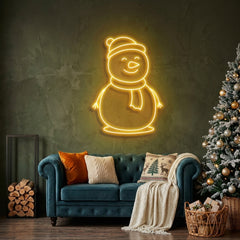 Christmas Snowman Neon Sign