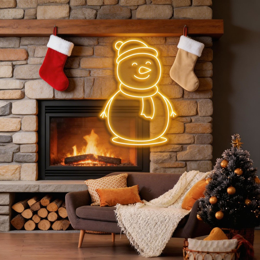 Christmas Snowman Neon Sign