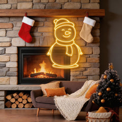 Christmas Snowman Neon Sign