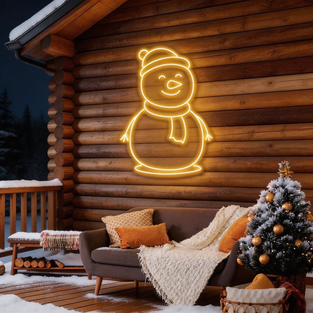 Christmas Snowman Neon Sign