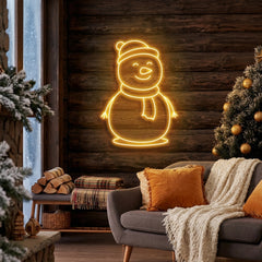 Christmas Snowman Neon Sign