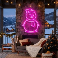 Christmas Snowman Neon Sign – view 2