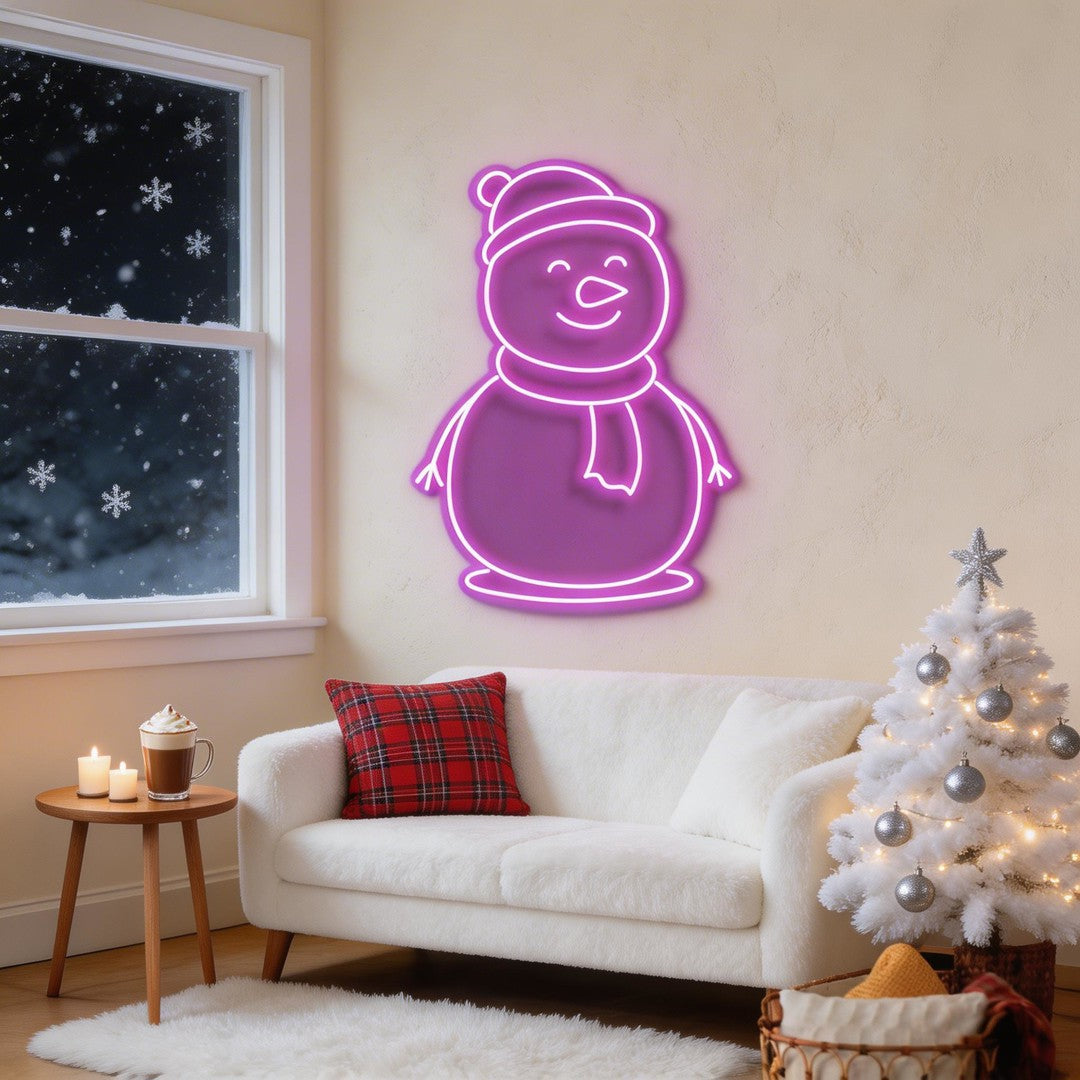 Christmas Snowman Neon Sign