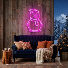 Christmas Snowman Neon Sign