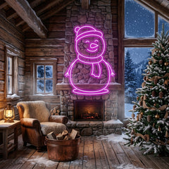 Christmas Snowman Neon Sign