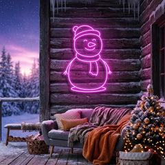 Christmas Snowman Neon Sign