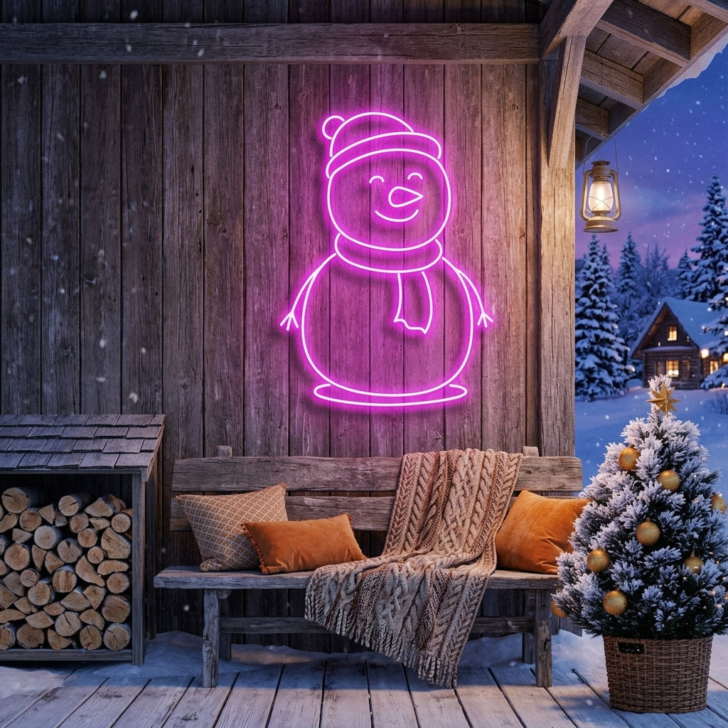 Christmas Snowman Neon Sign