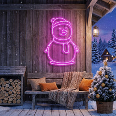 Christmas Snowman Neon Sign