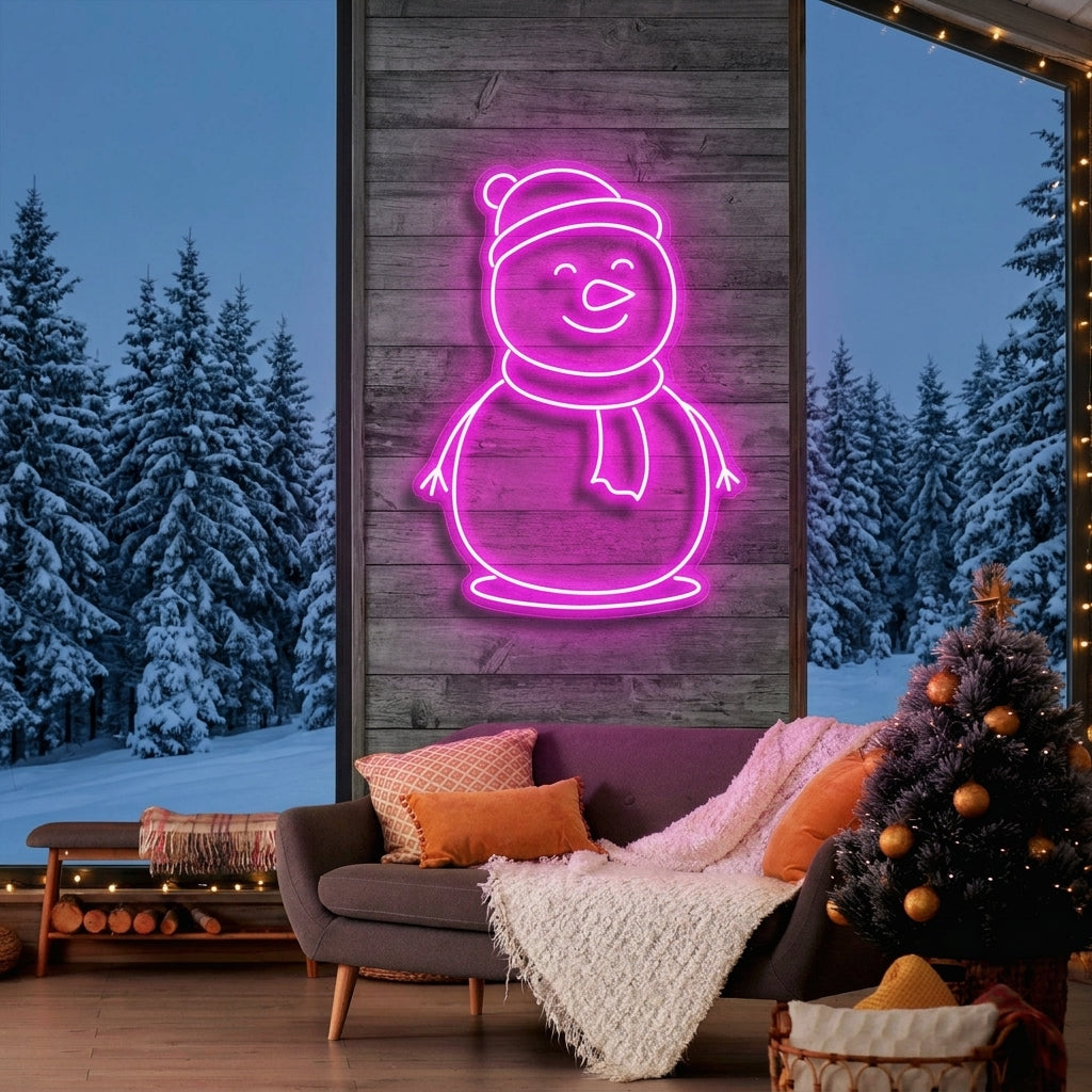 Christmas Snowman Neon Sign
