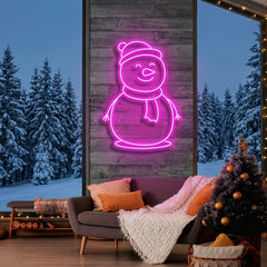 Christmas Snowman Neon Sign