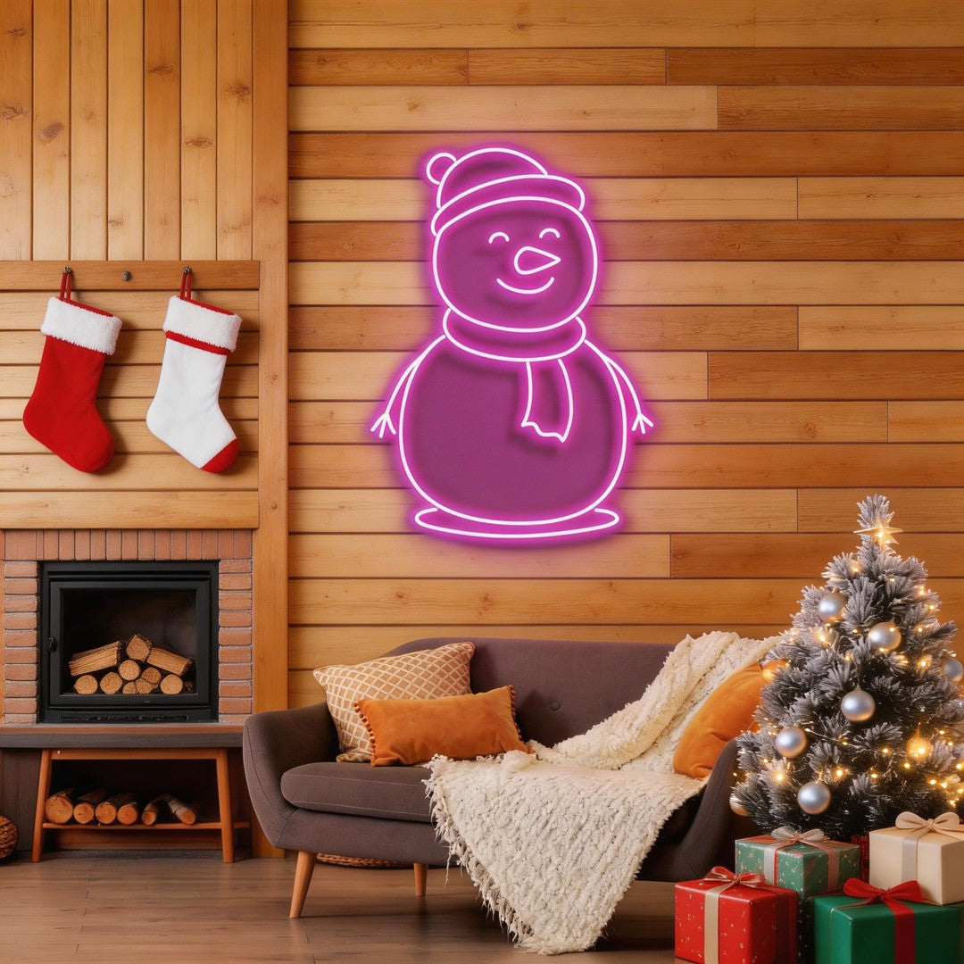 Christmas Snowman Neon Sign
