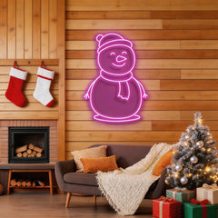 Christmas Snowman Neon Sign