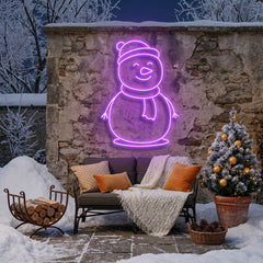 Christmas Snowman Neon Sign
