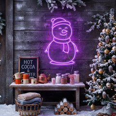 Christmas Snowman Neon Sign