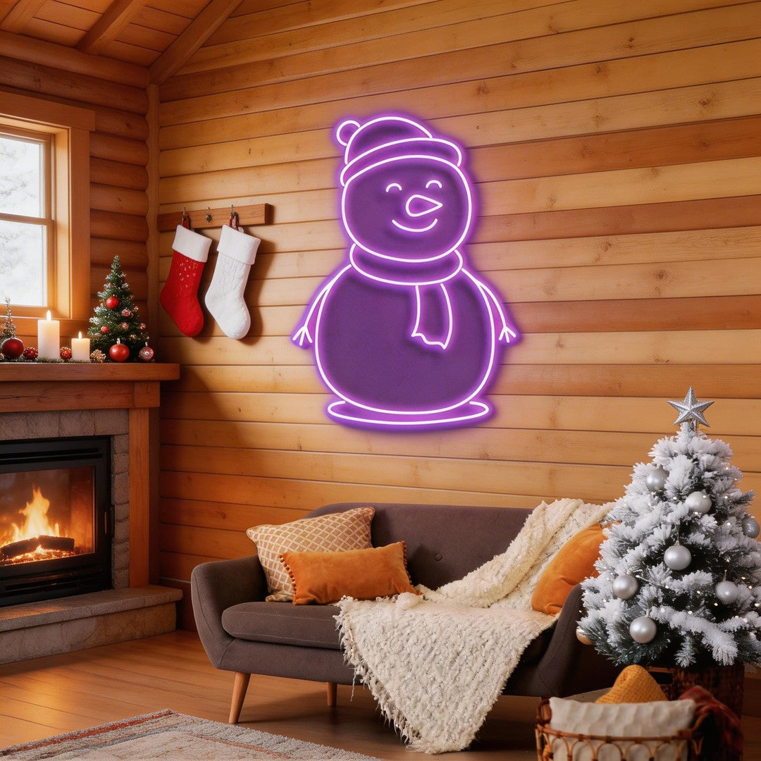 Christmas Snowman Neon Sign