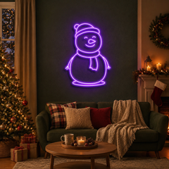Christmas Snowman Neon Sign