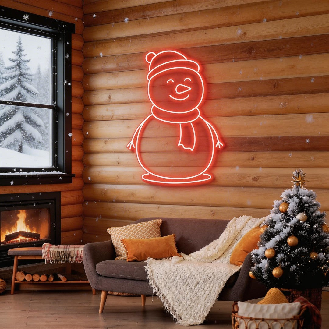 Christmas Snowman Neon Sign