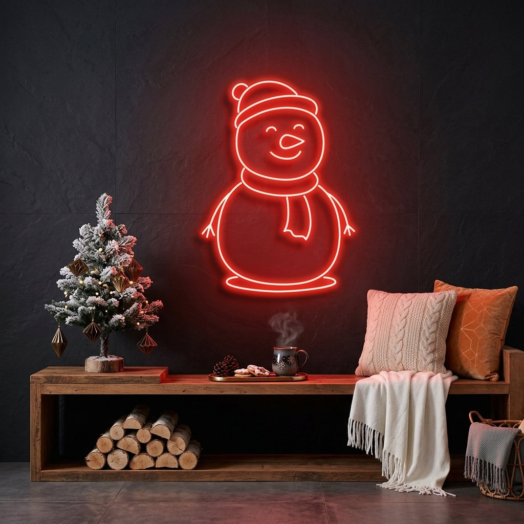 Christmas Snowman Neon Sign