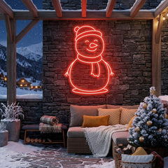 Christmas Snowman Neon Sign