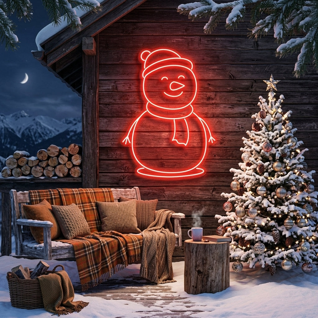 Christmas Snowman Neon Sign