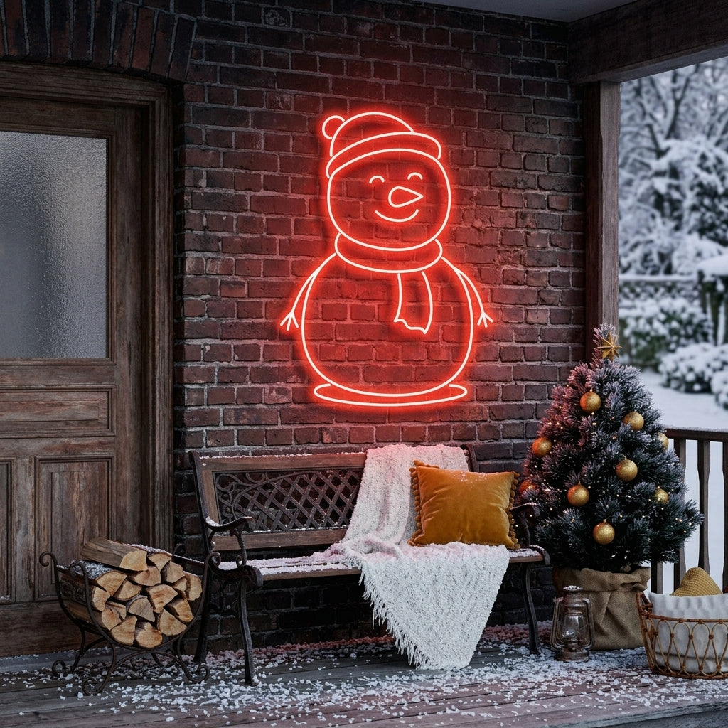 Christmas Snowman Neon Sign