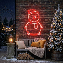 Christmas Snowman Neon Sign
