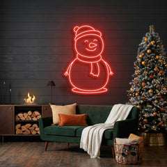Christmas Snowman Neon Sign