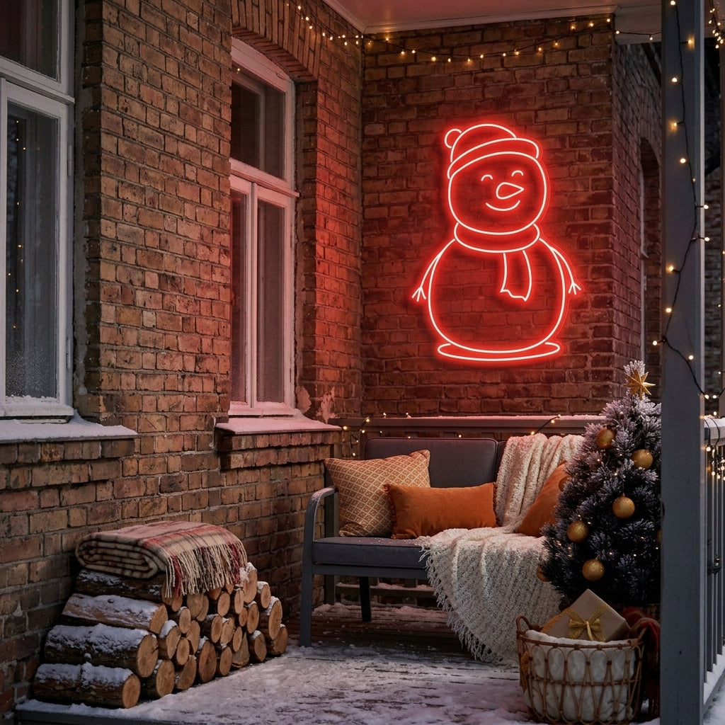 Christmas Snowman Neon Sign