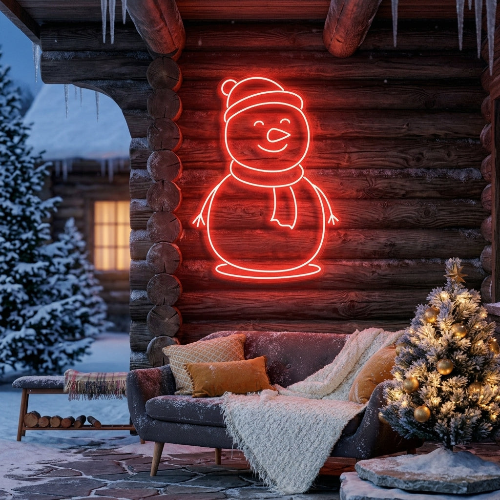 Christmas Snowman Neon Sign