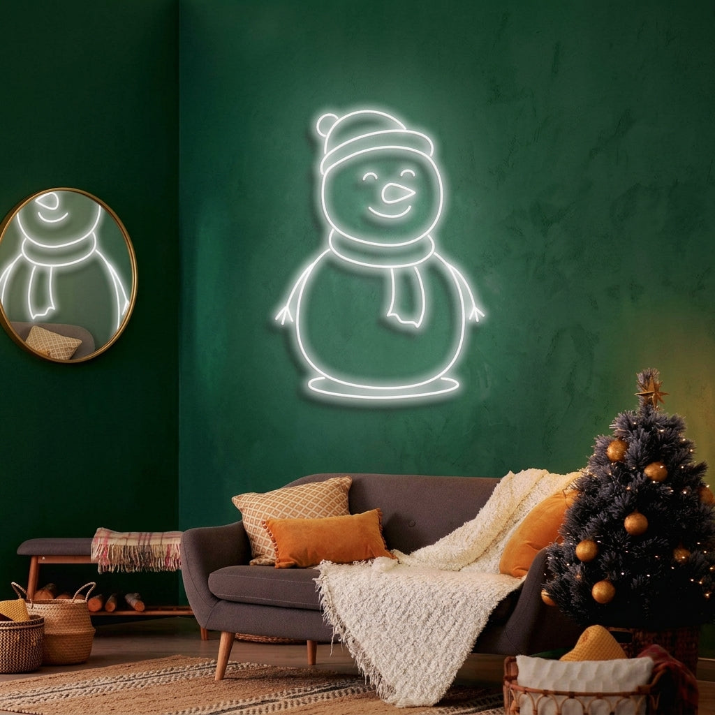 Christmas Snowman Neon Sign