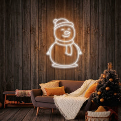 Christmas Snowman Neon Sign