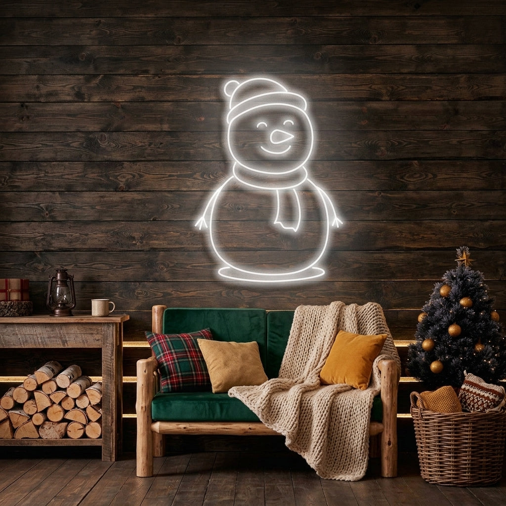 Christmas Snowman Neon Sign