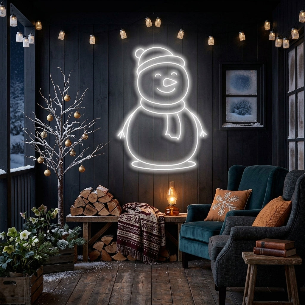 Christmas Snowman Neon Sign
