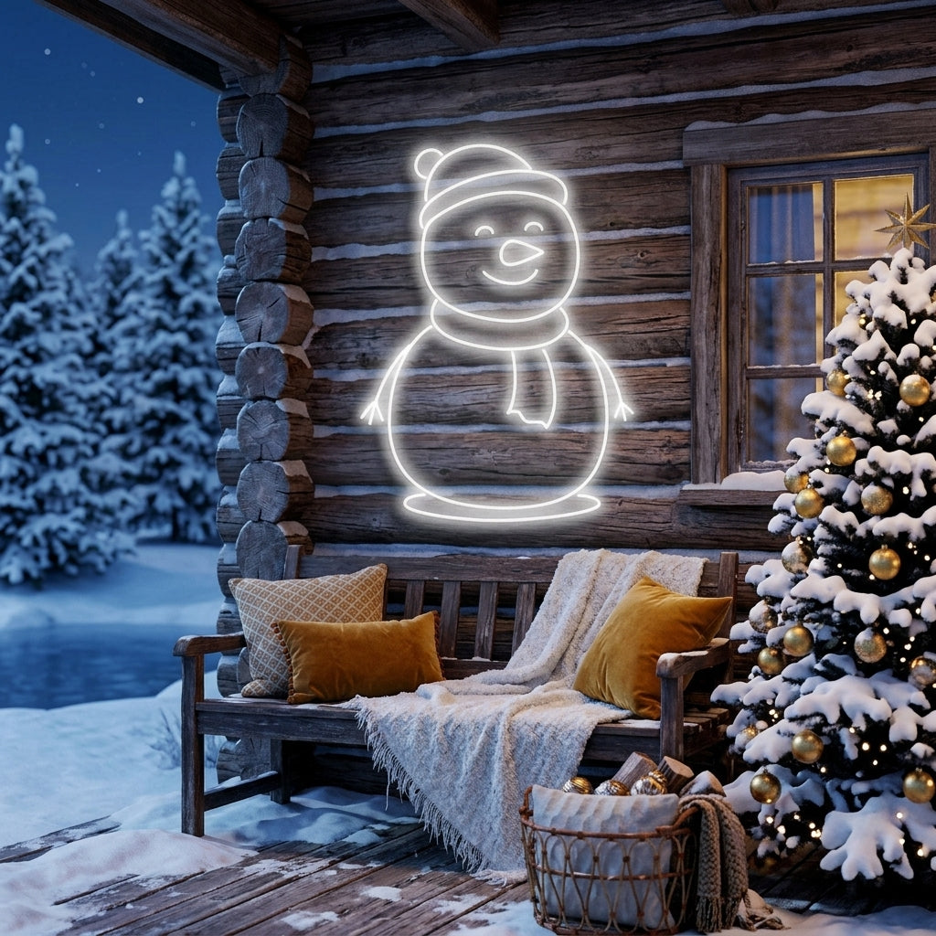 Christmas Snowman Neon Sign