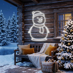 Christmas Snowman Neon Sign