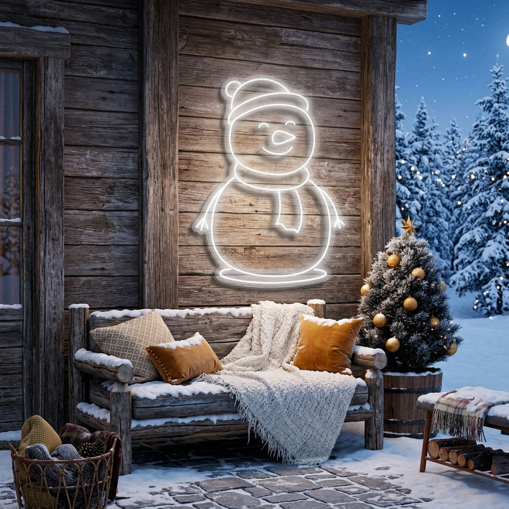 Christmas Snowman Neon Sign