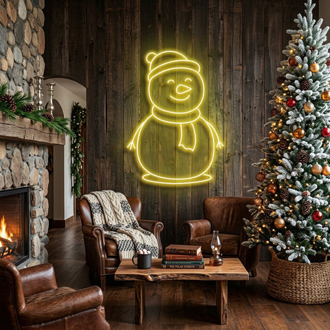 Christmas Snowman Neon Sign