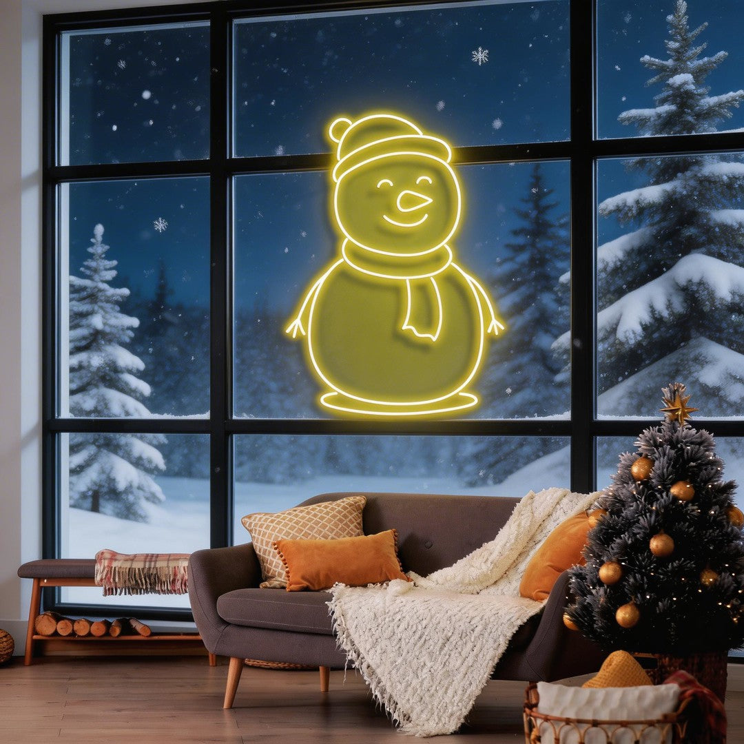 Christmas Snowman Neon Sign