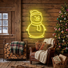 Christmas Snowman Neon Sign