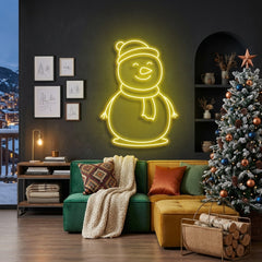 Christmas Snowman Neon Sign